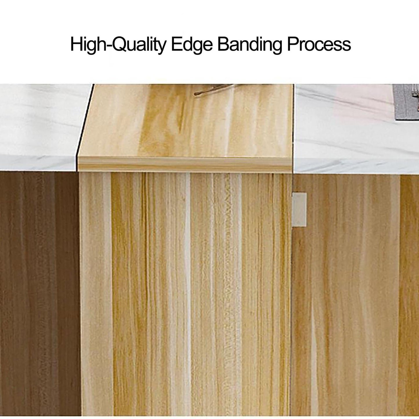 Folding Dining Table with Storage Shelves & Wheels - Space-Saving Extendable Table for Small Apartments
