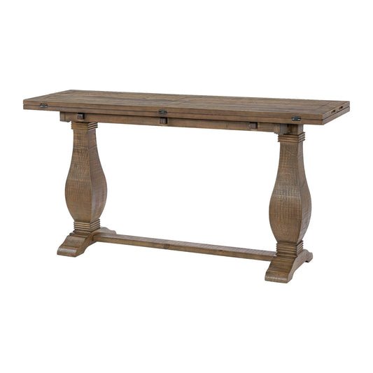 Martin Svensson Napa Flip Top Console Dining Table - Extendable Drop Leaf Solid Pine