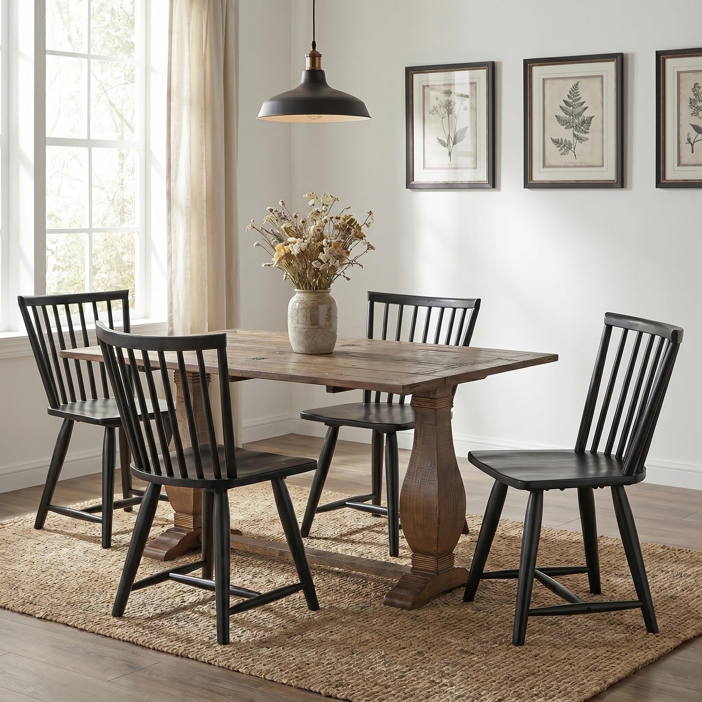 Martin Svensson Napa Flip Top Console Dining Table - Extendable Drop Leaf Solid Pine
